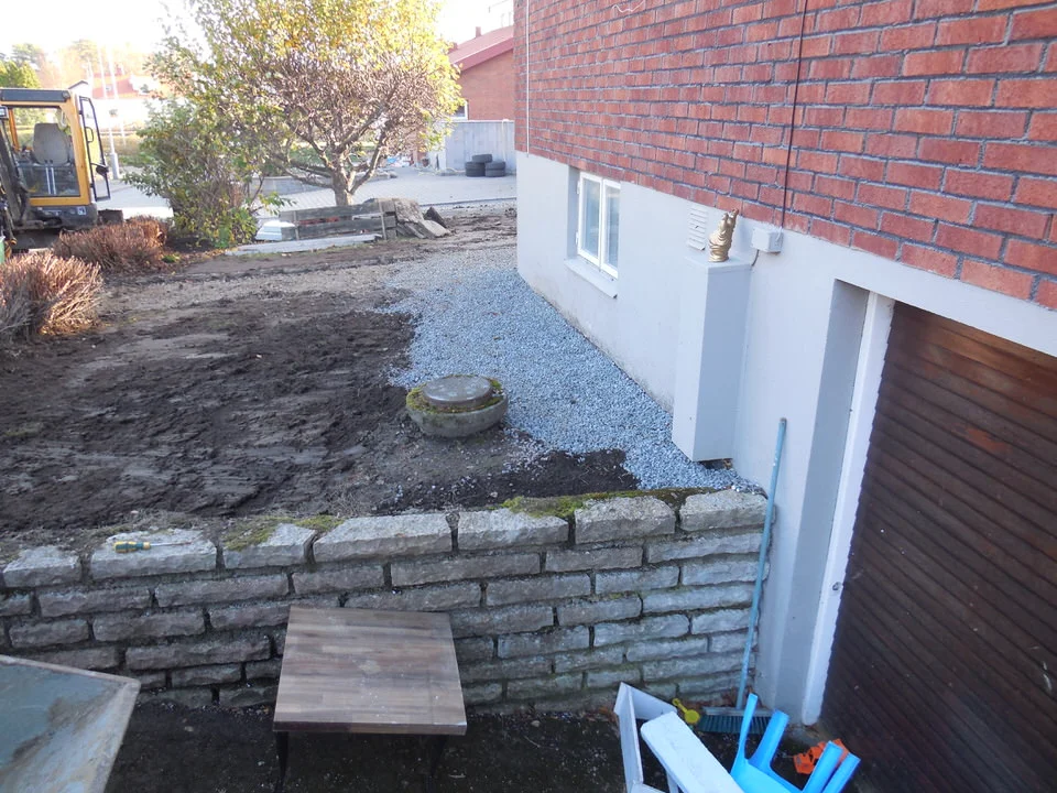 Dranering av tomt hus Hastevik Tranget