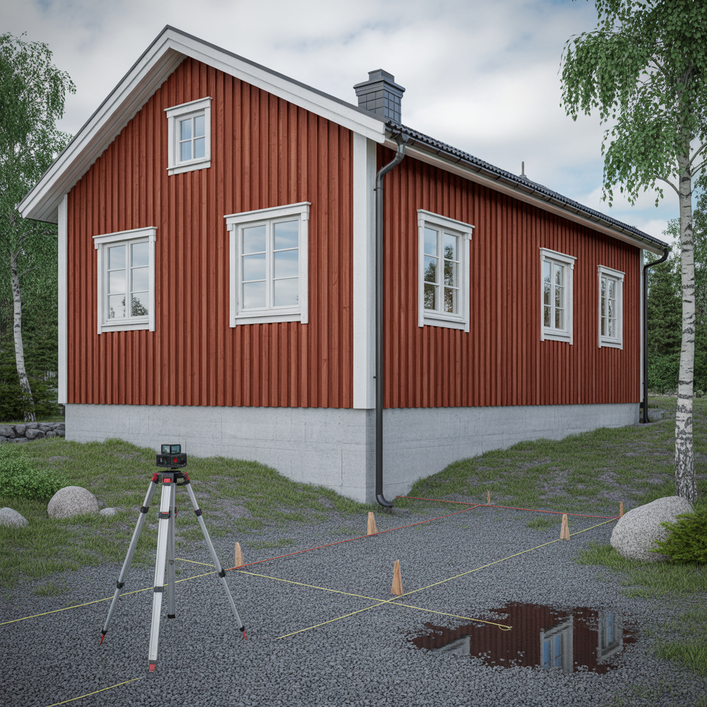 marklutning runt huset felsokning matning och atgarder